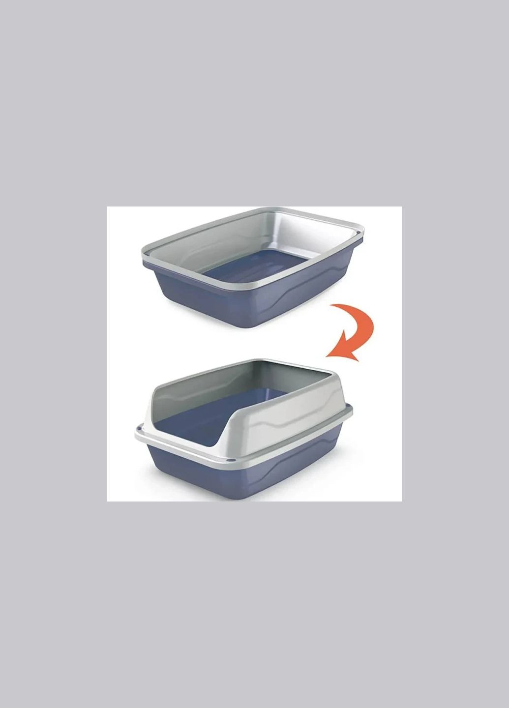 Туалет для кошек Sonic с высокими бортиками, 10528, 56×40×24 см Georplast (304424793)