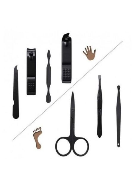 Професійний манікюрний педикюрний набір з нержавіючої сталі у футлярі (10 предметів) No Brand (350349268)
