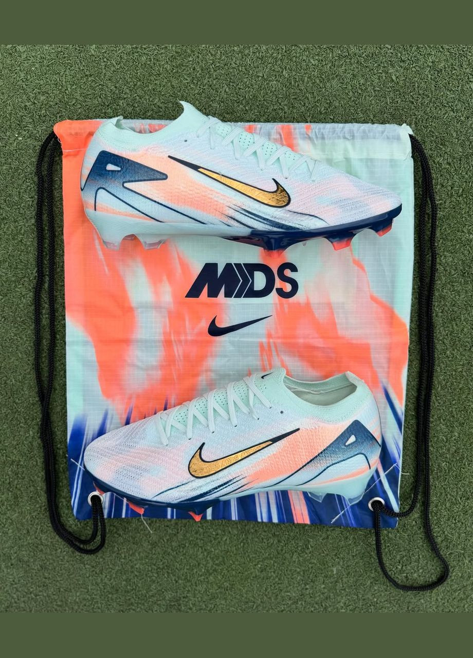 Белоснежные футбольные бутсы airzoom mds 009 - elite fg (с мешочком) No Brand