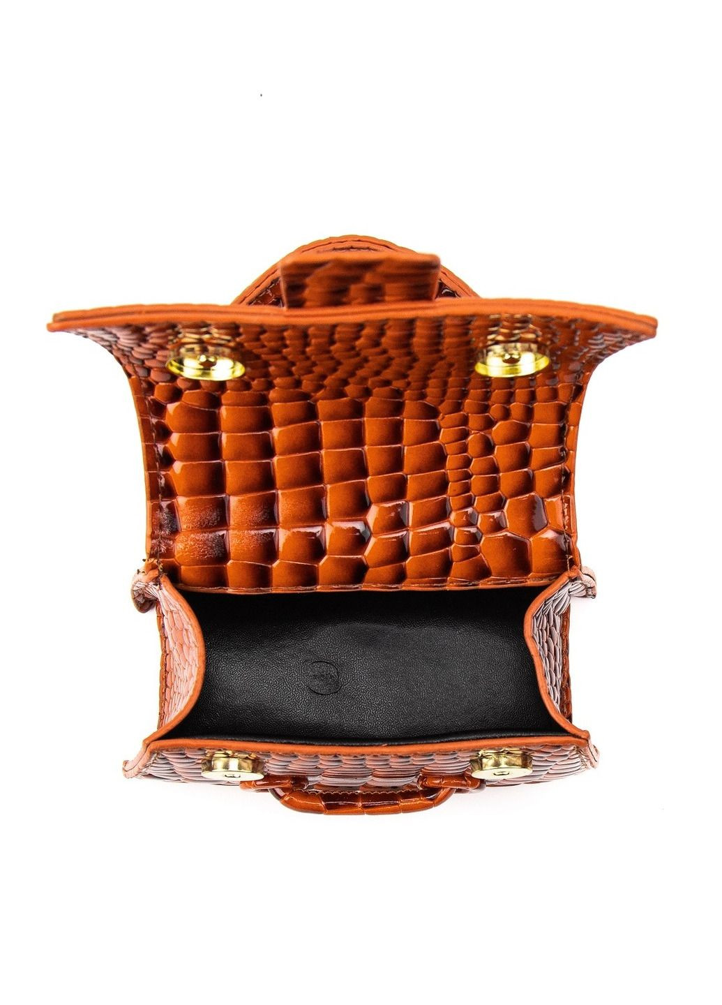 Женская маленькая сумка каркасная кроссбоди через плечо из экокожи с клапаном RoyalBag P2-8574 (332214210)