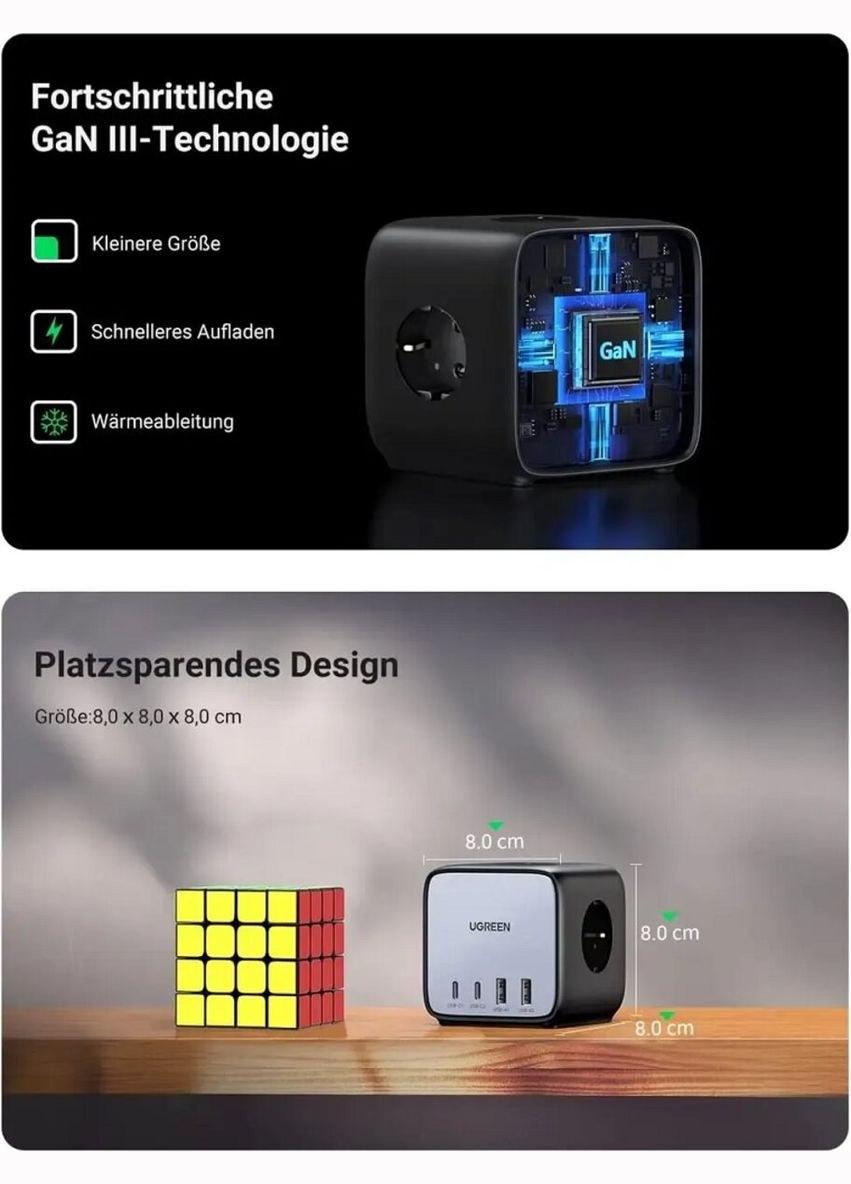 Зарядное устройство для 65W DigiNest Cube (2C2A) (UGR60113) Ugreen CD268 (315604471)