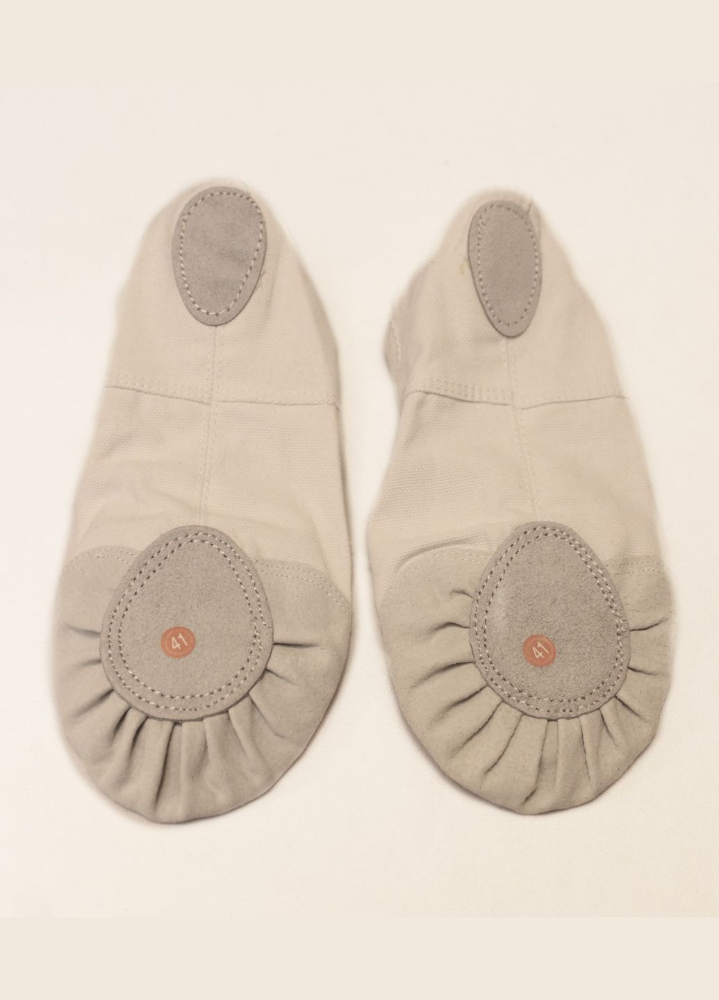 Балетки для танцев текстиль кожа белые р. 24 (стопа 16 см) No Brand (337171029)