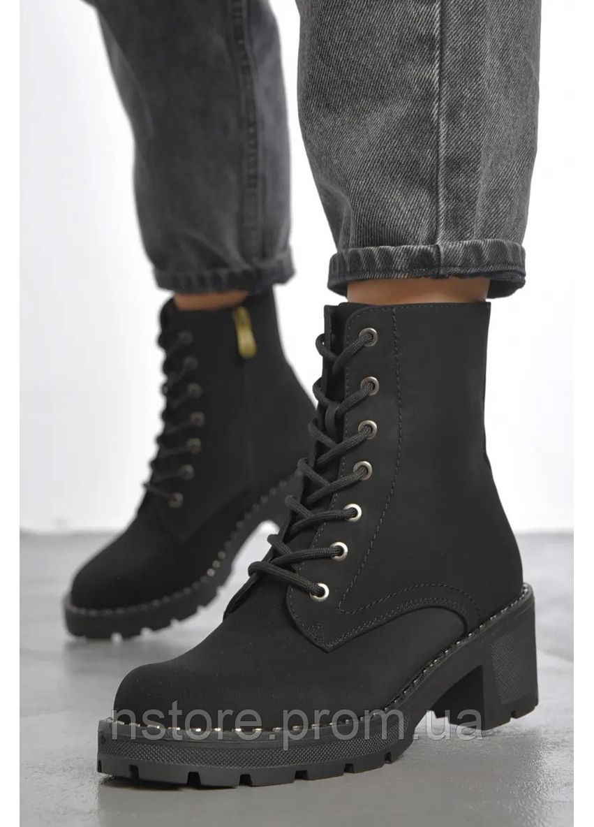 Жіночі класичні черевики демісезонні 1643 Чорні No Brand (365819129)