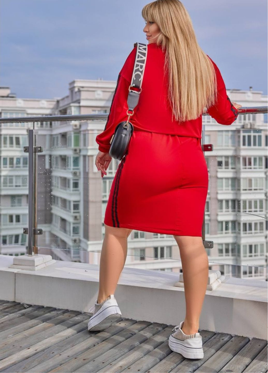 Костюм-двійка з лампасами: сукня + кофтинка Україна (322182603)