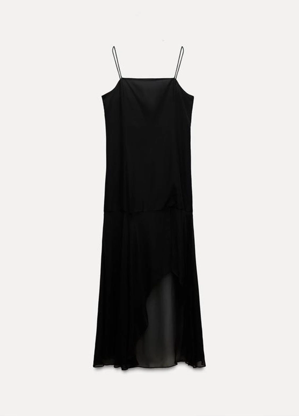 Черное вечернее платье Zara однотонное