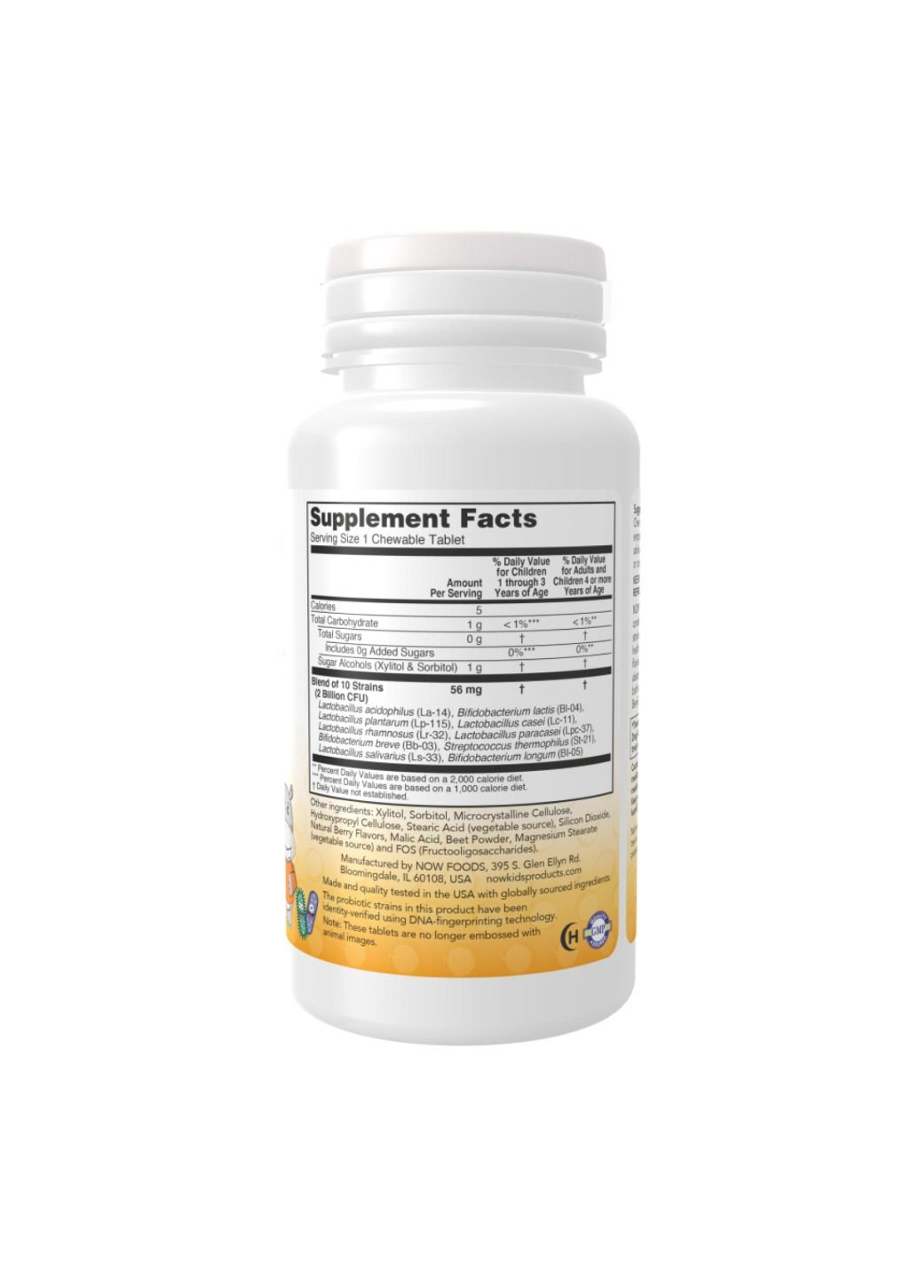 Пробіотики для дітей BerryDophilus, 120 жувальних таблеток Now Foods (325490900)