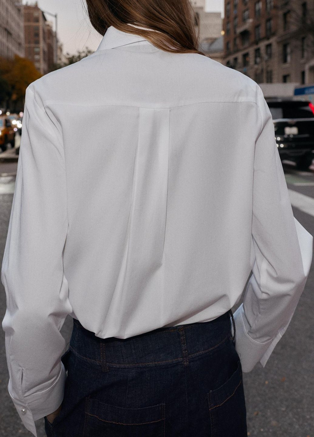 Белая рубашка однотонная Zara