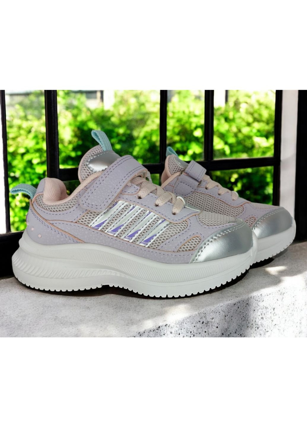 Розово-лиловые демисезонные кроссовки Clibee 313P