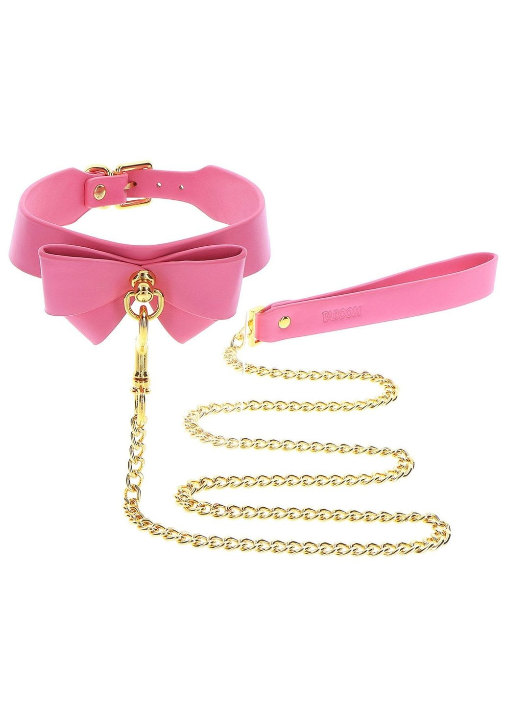 Ошейник с поводком Malibu Collar and Leash из веганской кожи, розовый Taboom (297516492)