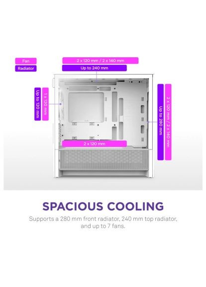 Корпус (CC-H31FW-01) NZXT H3 Flow All White (366105358)