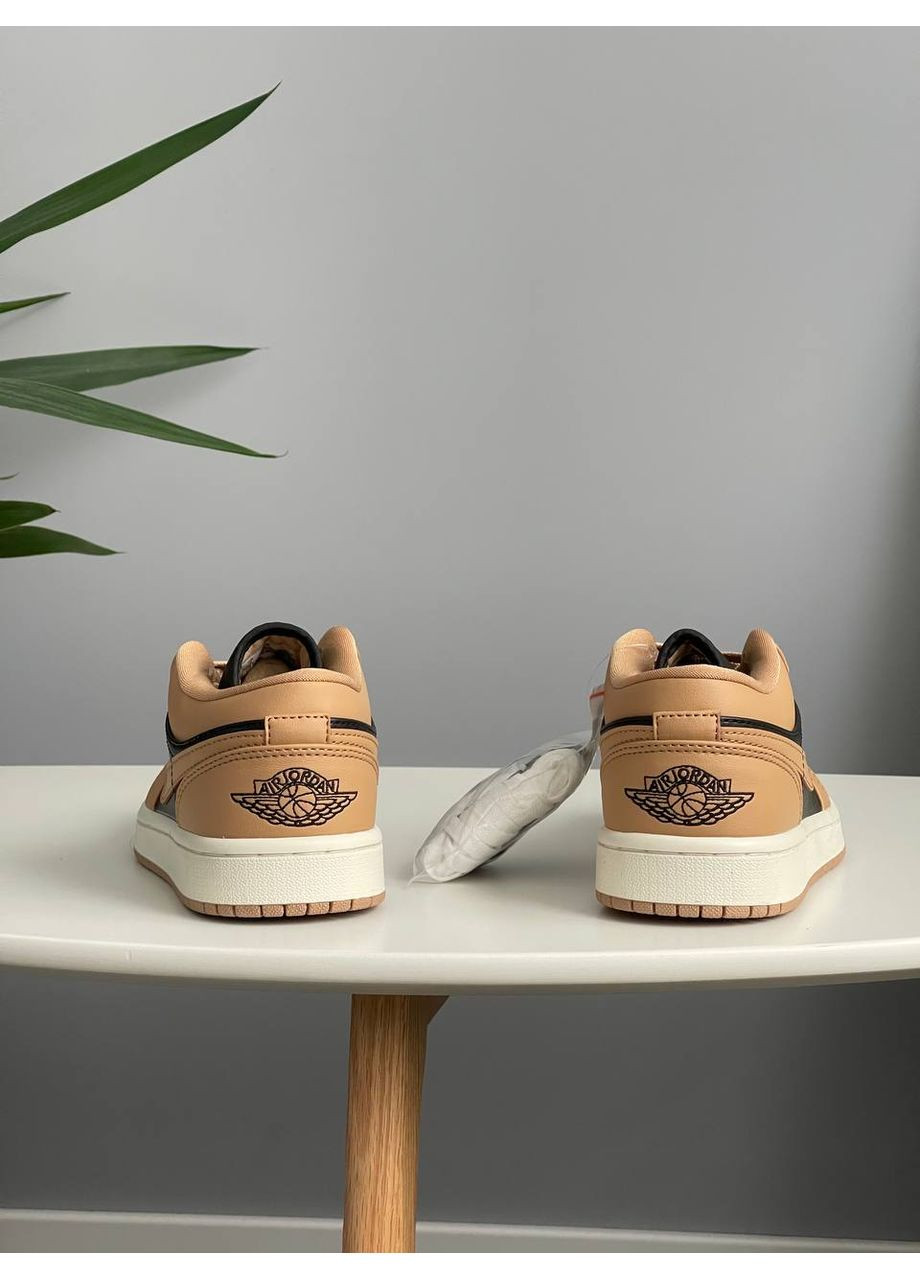 Коричневі Осінні кросівки чоловічі і жіночі nike air jordan 1 low gs “desert” | найк еір джордан 1 коричневі No Brand