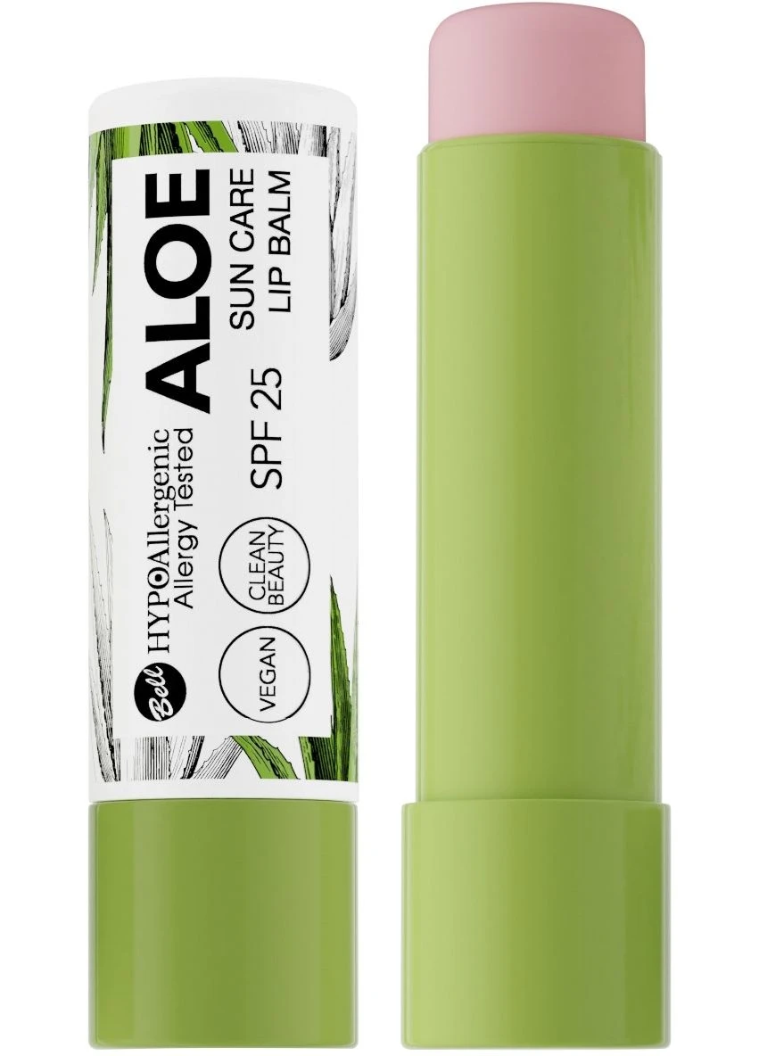 Бальзам для губ із захистом SPF25 Hypo Allergenic Aloe Sun Care Lip Balm SPF25 4.4g (2-918830) Bell Cosmetics (380164618)