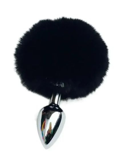 Пробка анальная с пушистым хвостиком Кролик Черный (2104618295) No Brand (322817419)