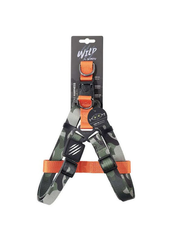 Wild Jungle Dog Harness - Шлея з принтом джунглі та фастексом для маленьких, середніх і великих порід собак - L/2,5x56-84 см M-Pets (336183675)