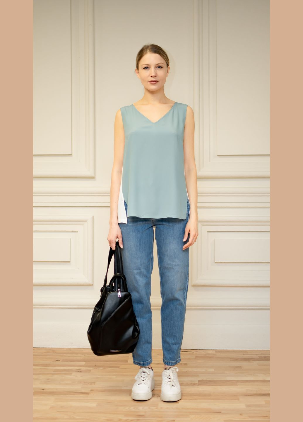 М'ятна м'ятна блуза іга Dolcedonna