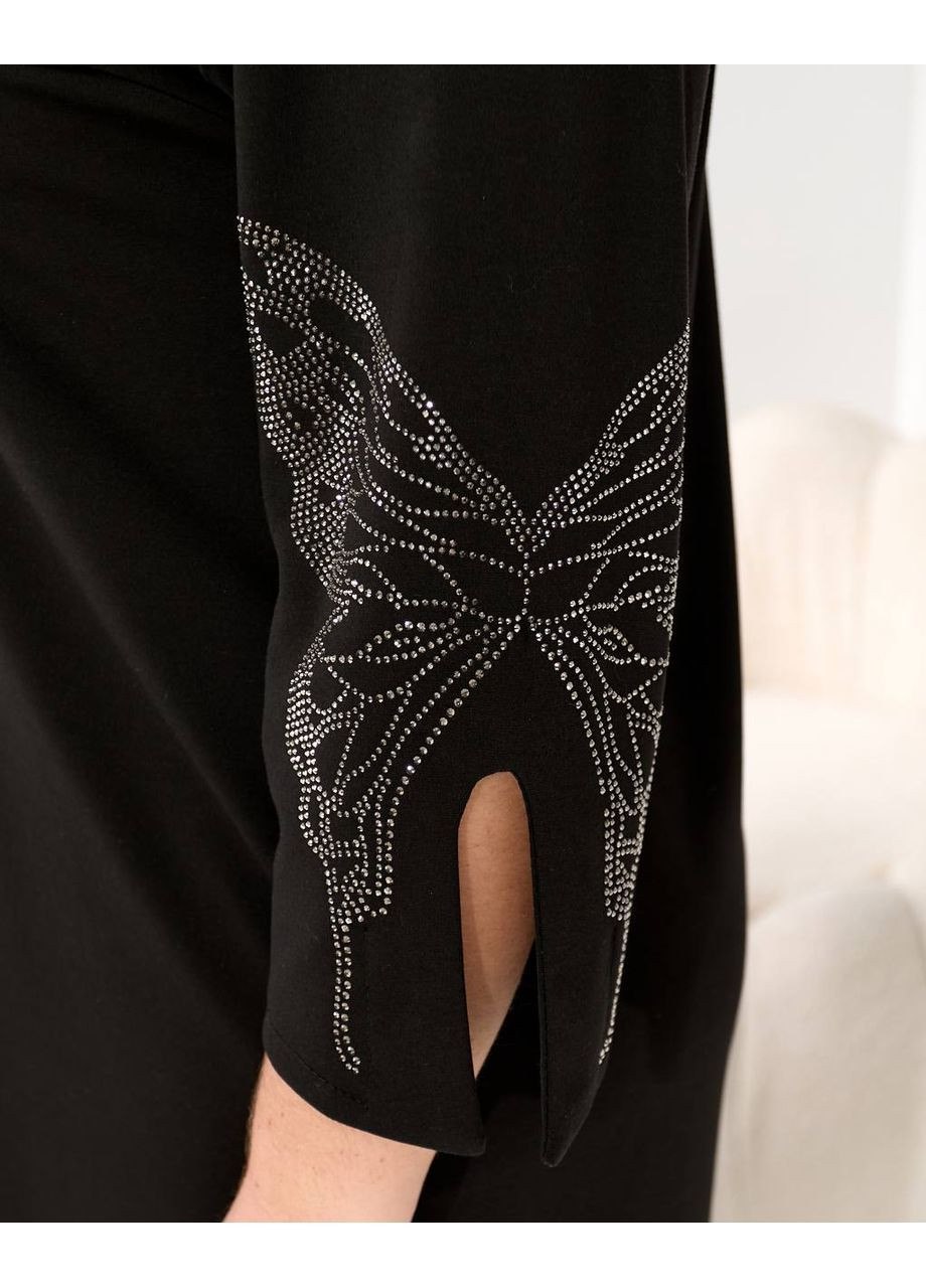 Черное праздничный, коктейльное, повседневный, вечернее, деловое, кэжуал женское трикотажное платье Asi.Store.ua