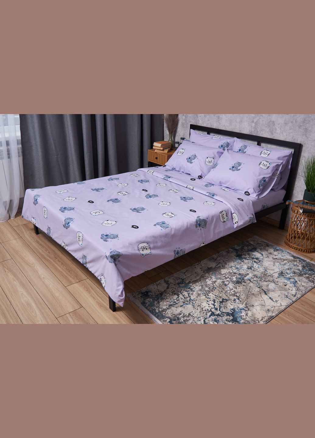 Комплект постельного белья Бязь Gold Люкс полуторный 143х210 наволочки 2х50х70 (MS-820002699) Moon&Star Hello Kitty (288535983)