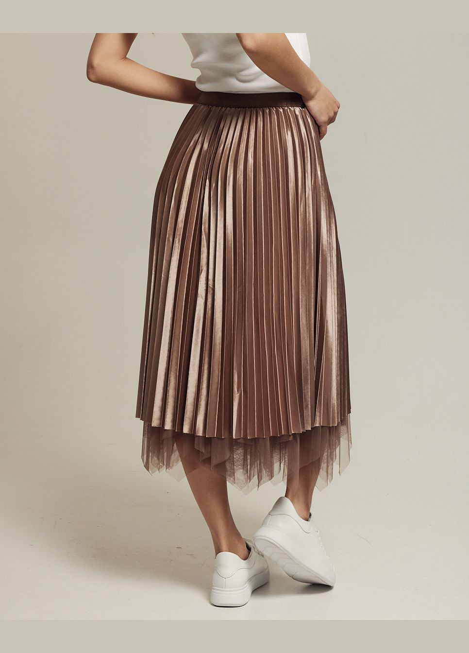 Кофейная кэжуал юбка двусторонняя Macro