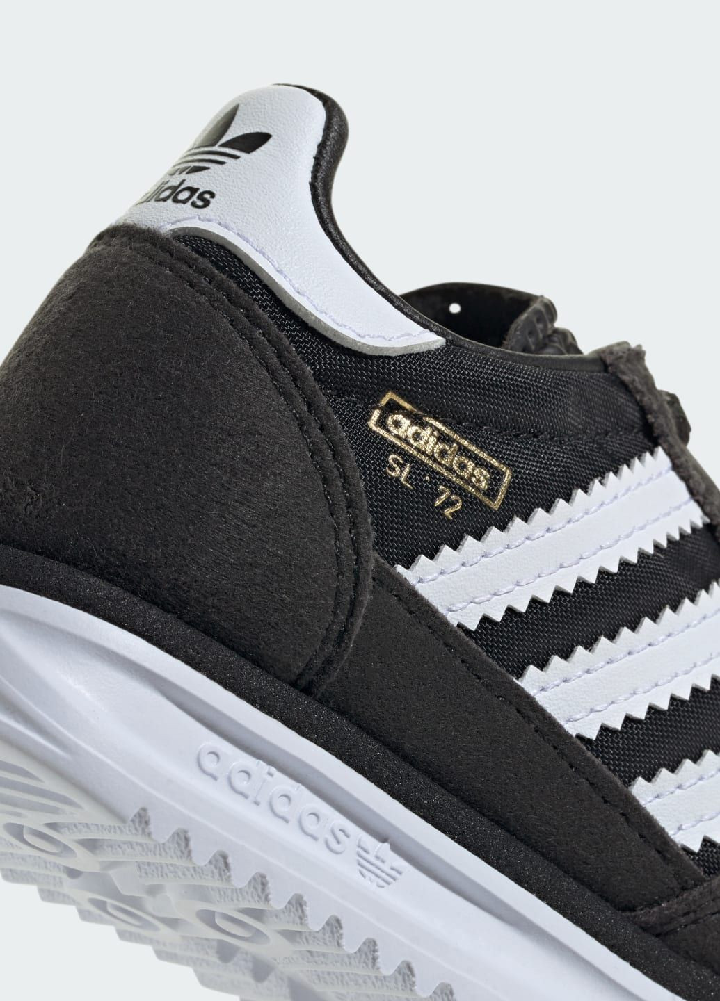 Чорні всесезонні кросівки sl 72 rs elastic laces kids adidas