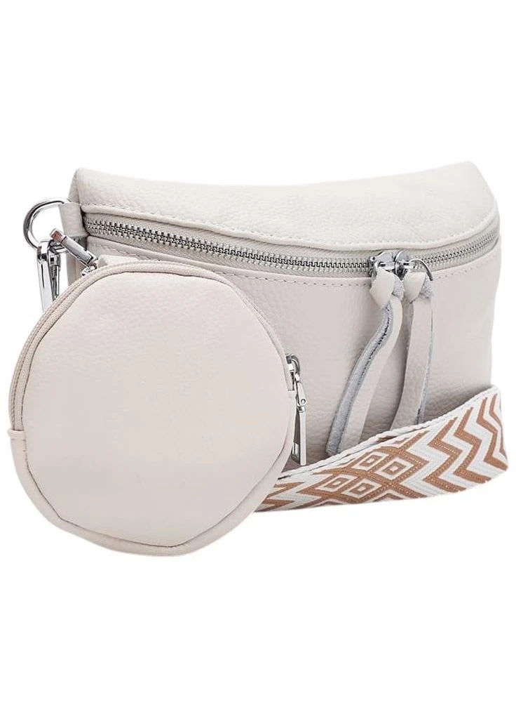 Женская кожаная сумка Borsa Leather компактная кожаная сумка через плечо белая crossbody 52000 De Esse (403068350)