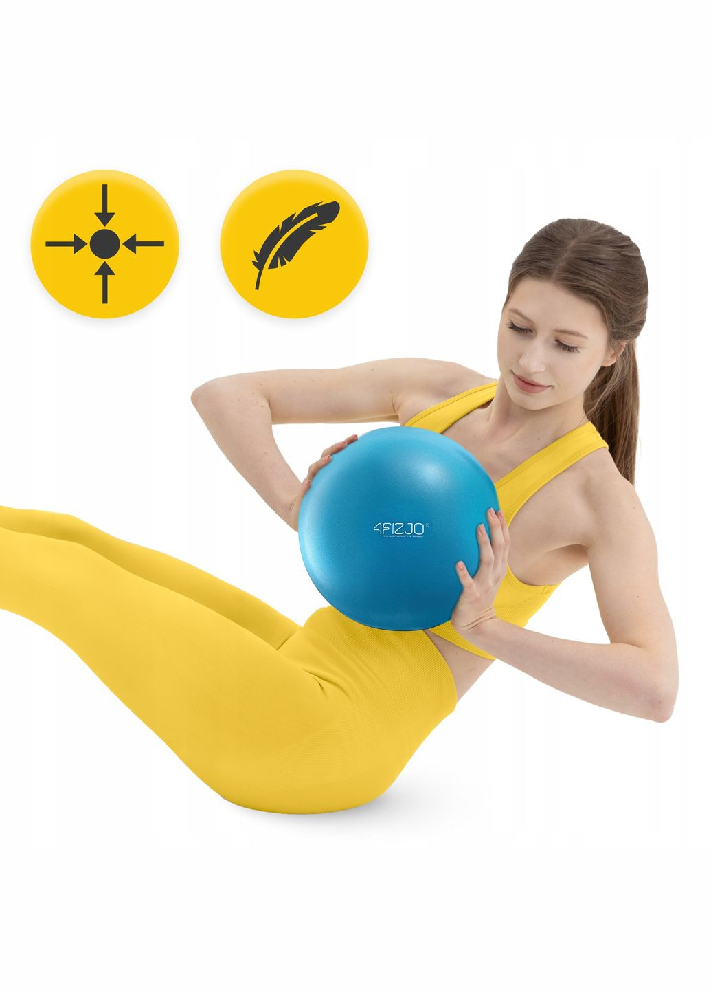 М'яч для пілатесу, йоги, реабілітації 22 см Blue (P-5907739310521) 4FIZJO (315826056)