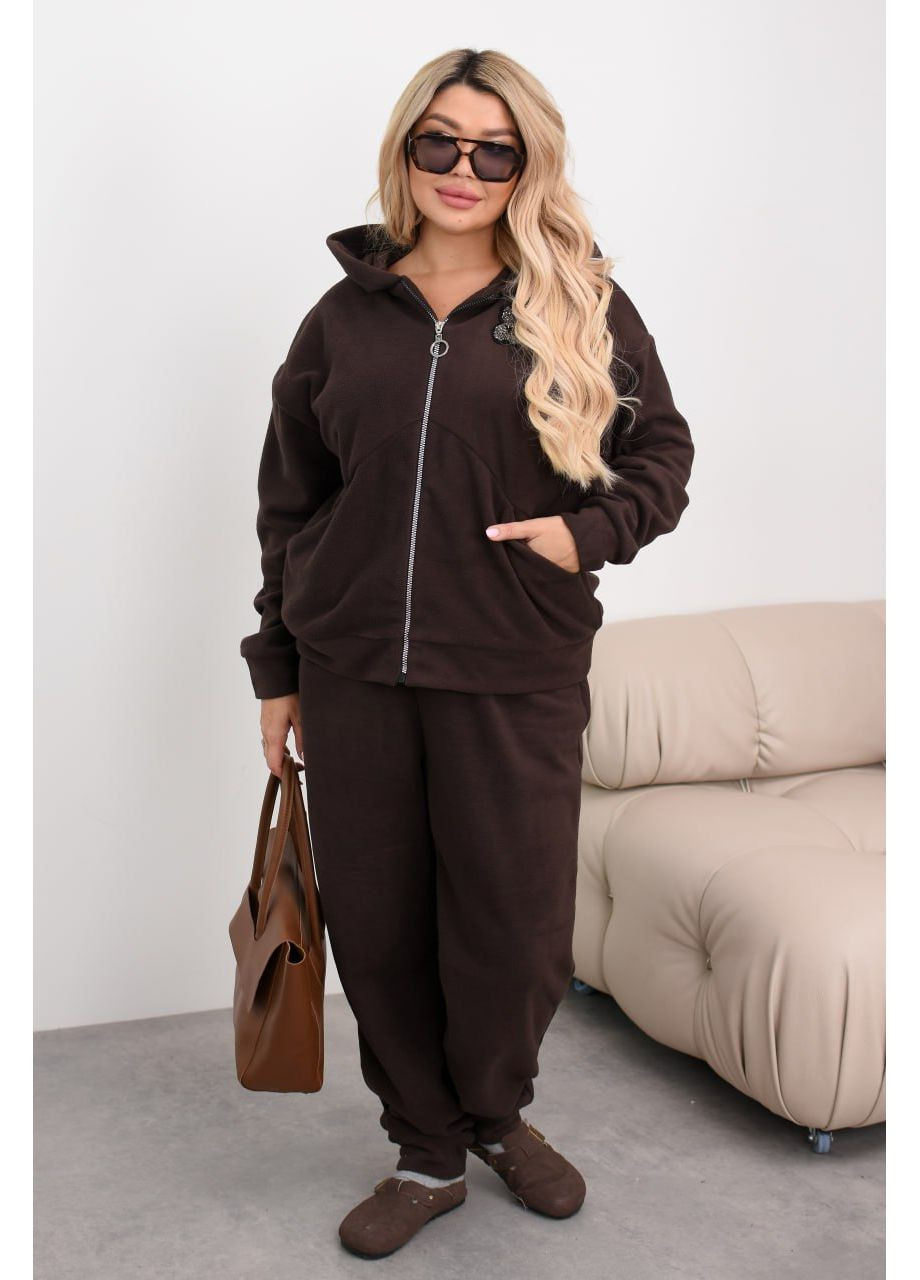 🔥Теплий костюм для прогулянок, фліс полар, «ведмедик» на кофті — ЗАМІРИ ВОПИСІ🔥 DK/DL Мода без кордонів (370493289)