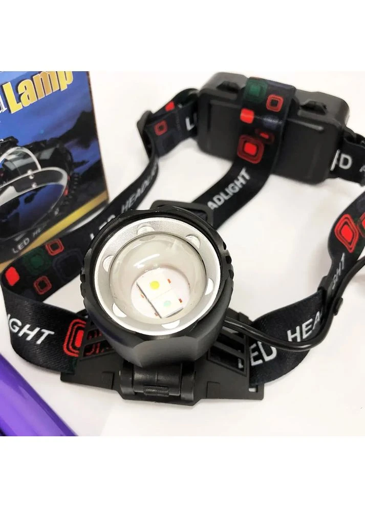 Налобний ліхтар акумуляторний з USB+ 2x18650, ZOOM, PLD-T115-2PM10-TG(White+Red) / Світлодіодний налобний ліхтарик Bailong (395825827)