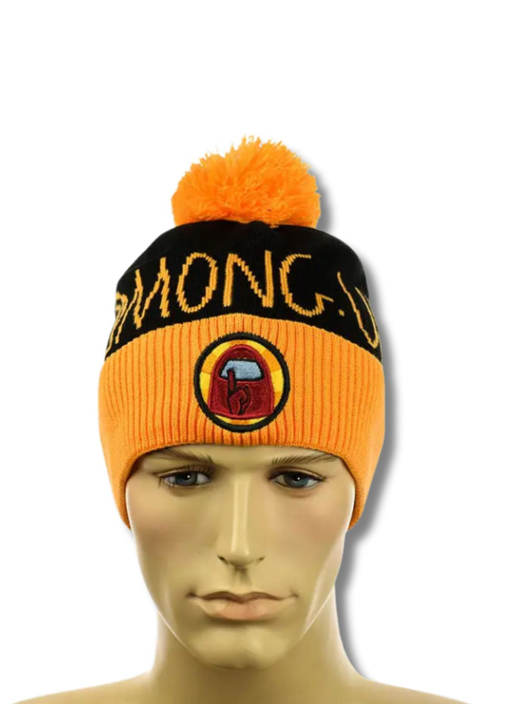 Детская зимняя шапка с помпоном Амонг Ас / Among Us No Brand Шапка з помпоном (361048104)