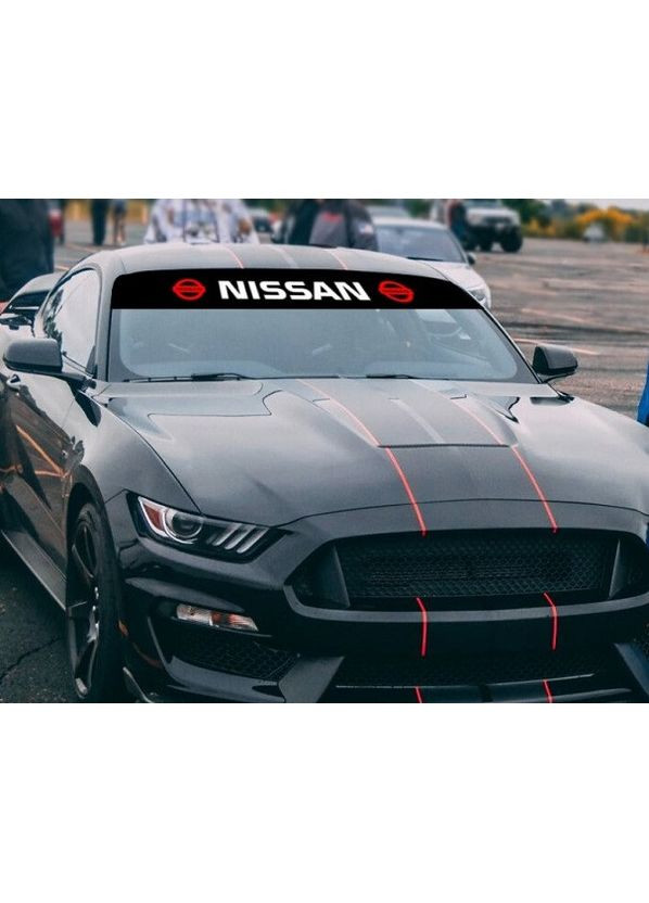 Наклейка на лобове скло 3D TUNING STUDIO Ніссан 1300х210х0.080мм No Brand (362498673)