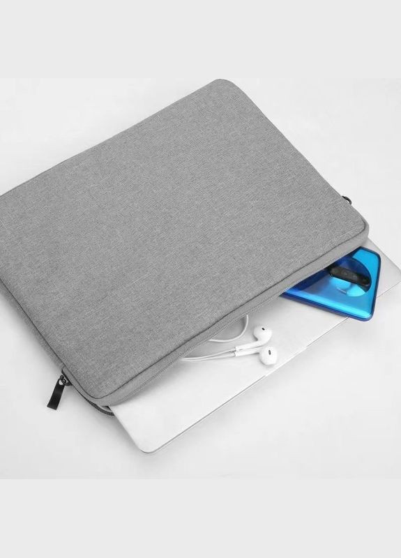 Чохол сумка для ноутбука з мяким захистом для Macbook Air Pro 15"-16" Cірий No Brand (292128876)