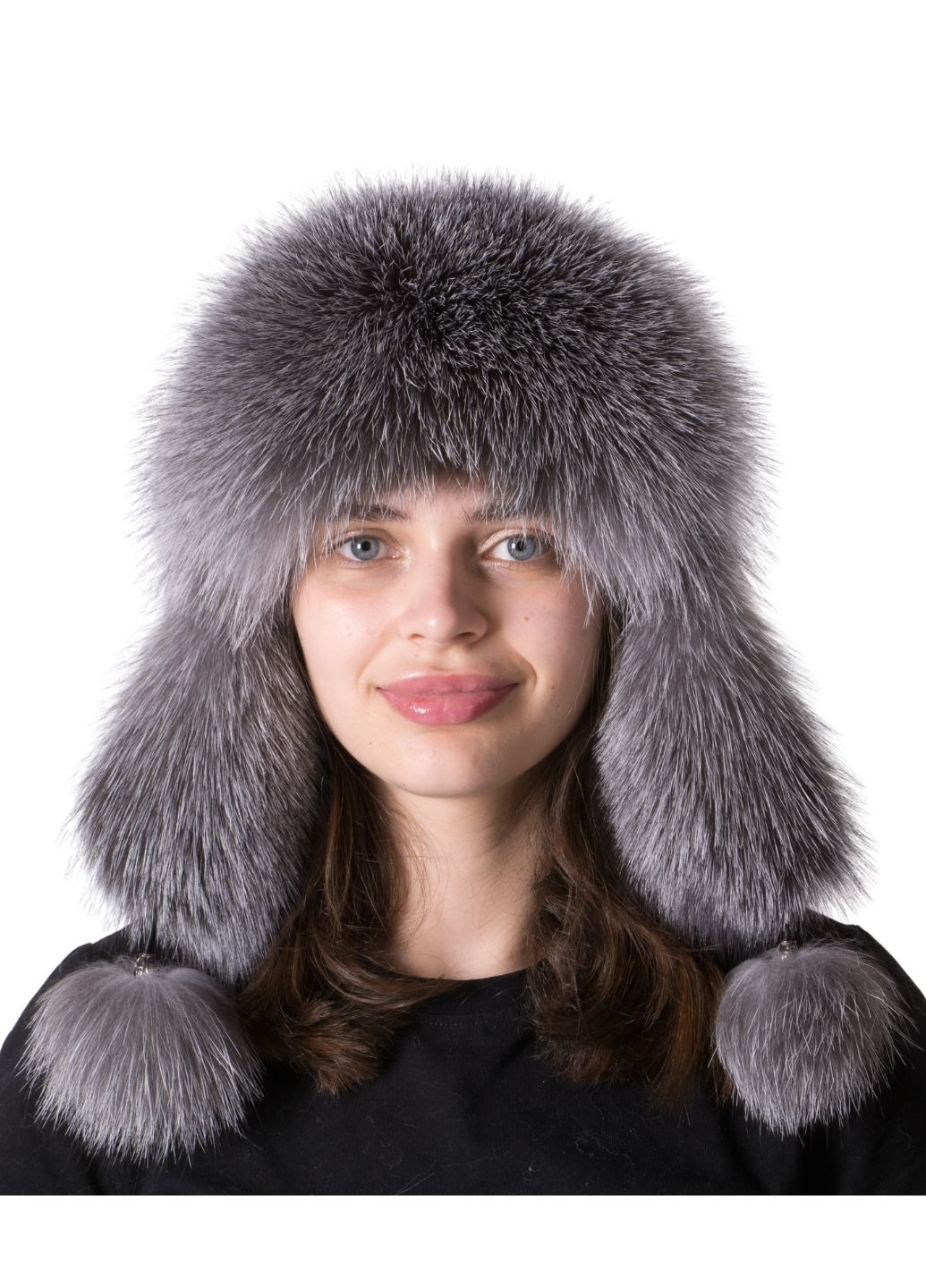 Женская меховая шапка ушанка из меха лисы Меховой Стиль Ушанка (351430778)