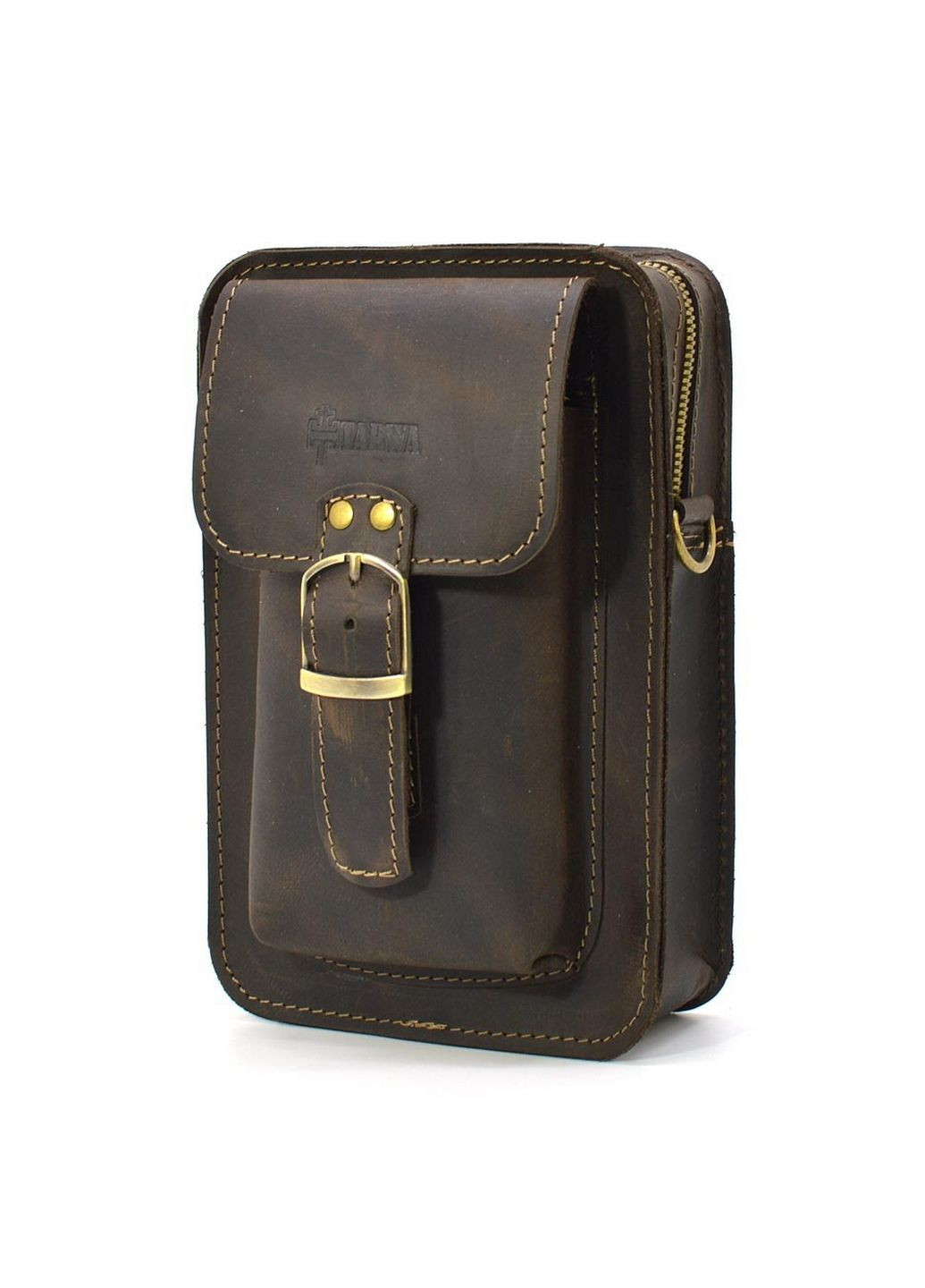 Чоловіча шкіряна сумка на пояс 20х13,5х5 см TARWA (315870120)