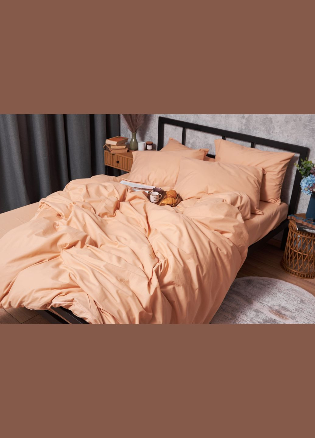 Комплект постільної білизни Бязь Gold Люкс сімейний 143х210х2 наволочки 4х70х70 (MS-820003284) Moon&Star Cream (288043810)