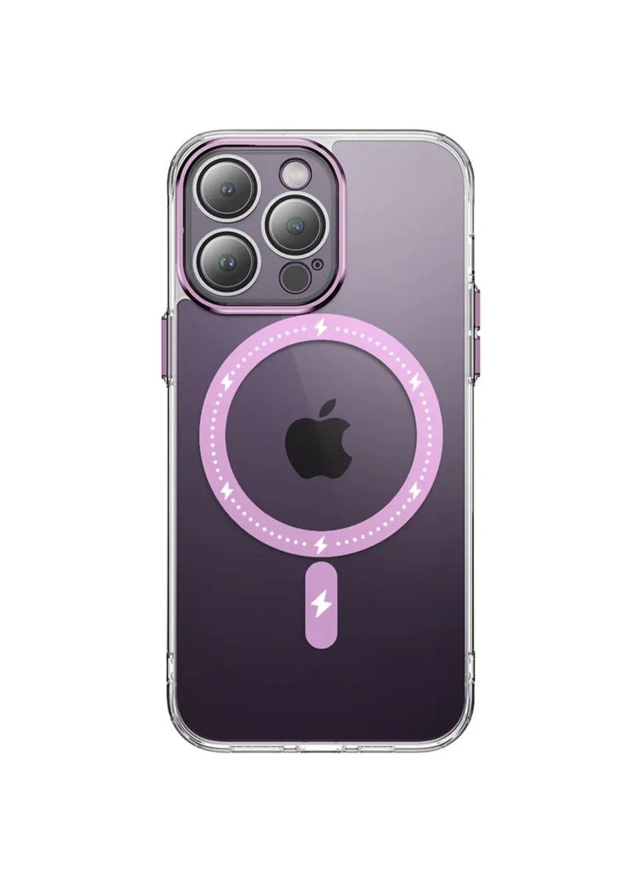 Чохол TPU+PC Colorful with MagSafe для Apple iPhone 12 (6.1") (Pink) Epik (369931599)