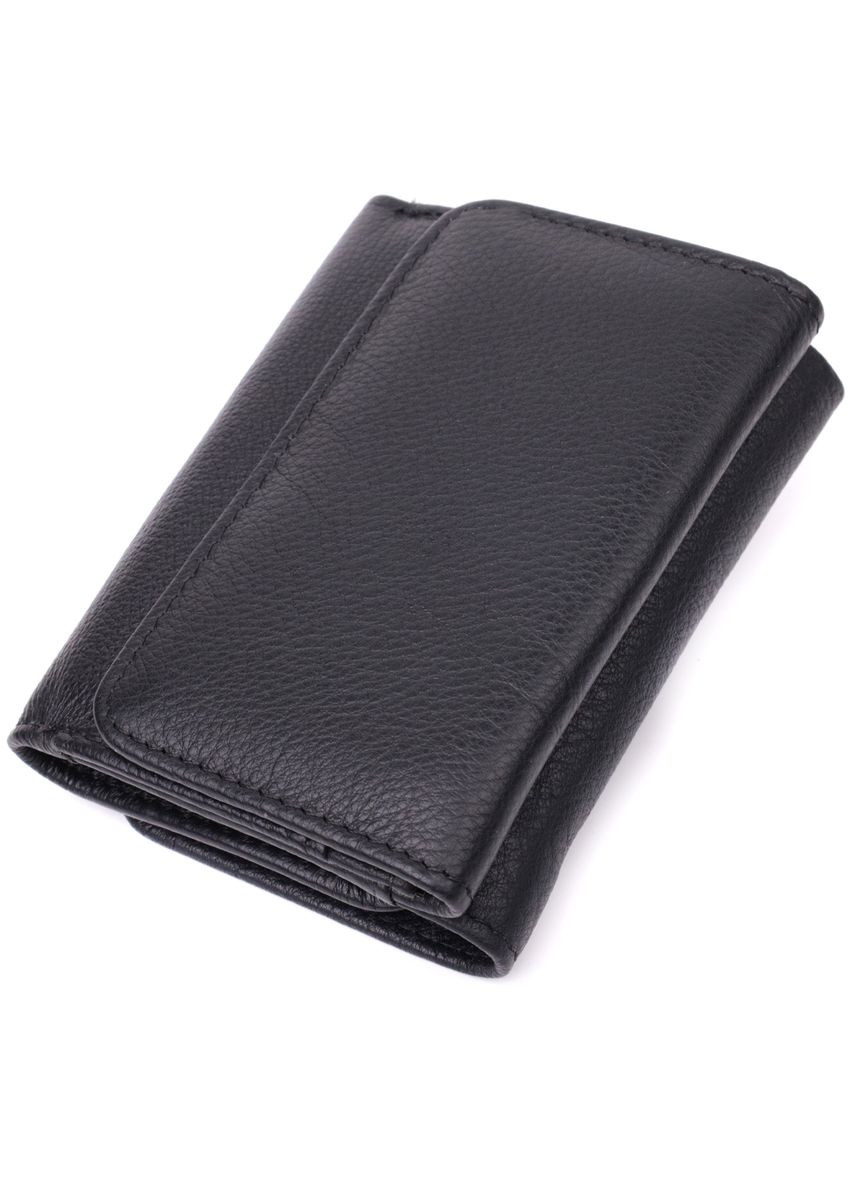 Шкіряний жіночий гаманець з монетницею 22506 Чорний st leather (306881526)