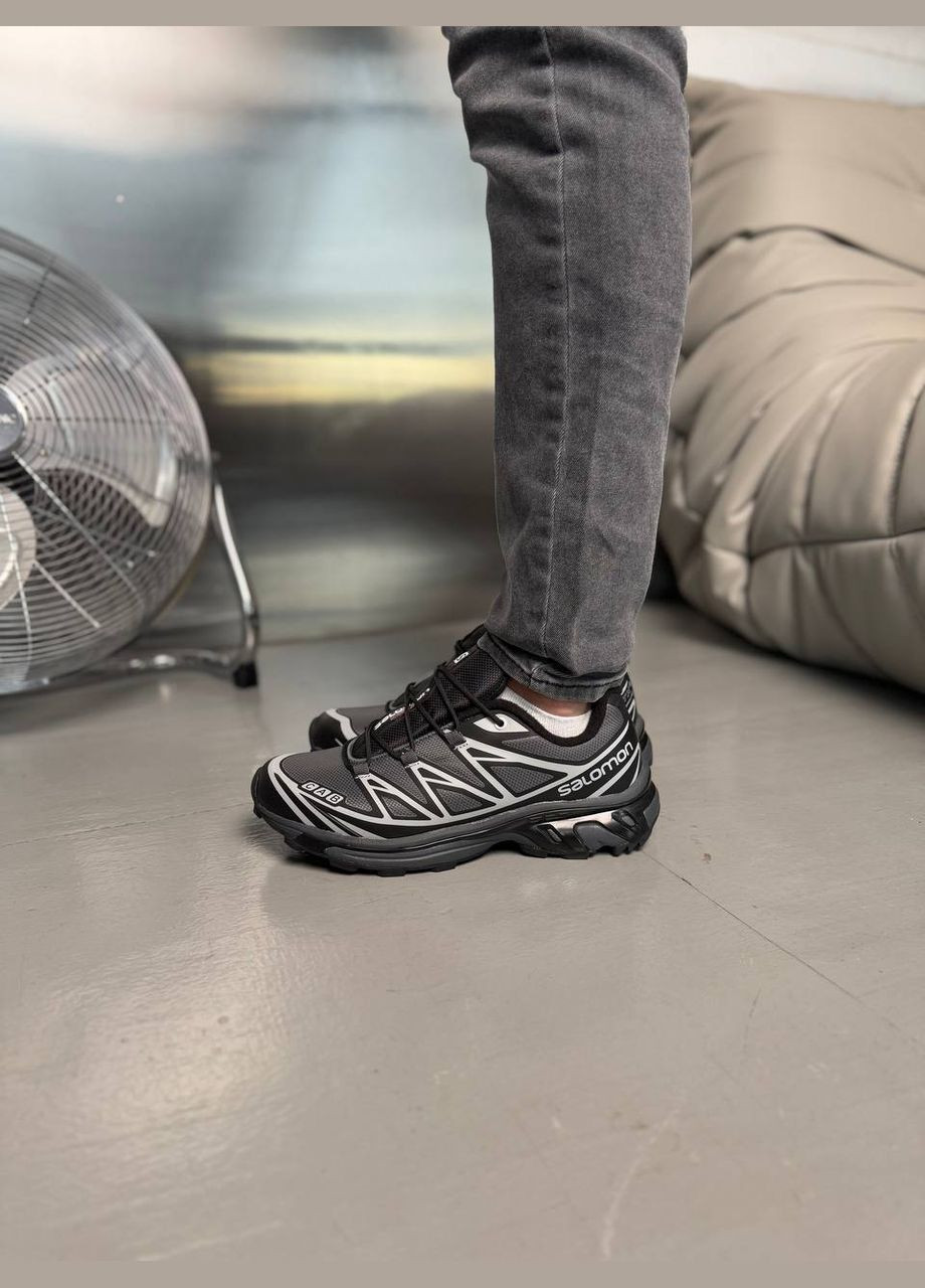 Черные зимние кроссовки зимние мужские salomon xt-6 winter gore-tex black gray termo fleece | саломон хт-6 черные серые термо с флисом No Brand