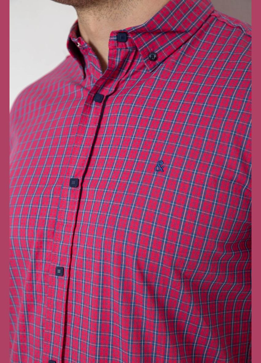 Сорочка чоловіча в клітку, колір рожевий, 214R2445 Ager (346345590)