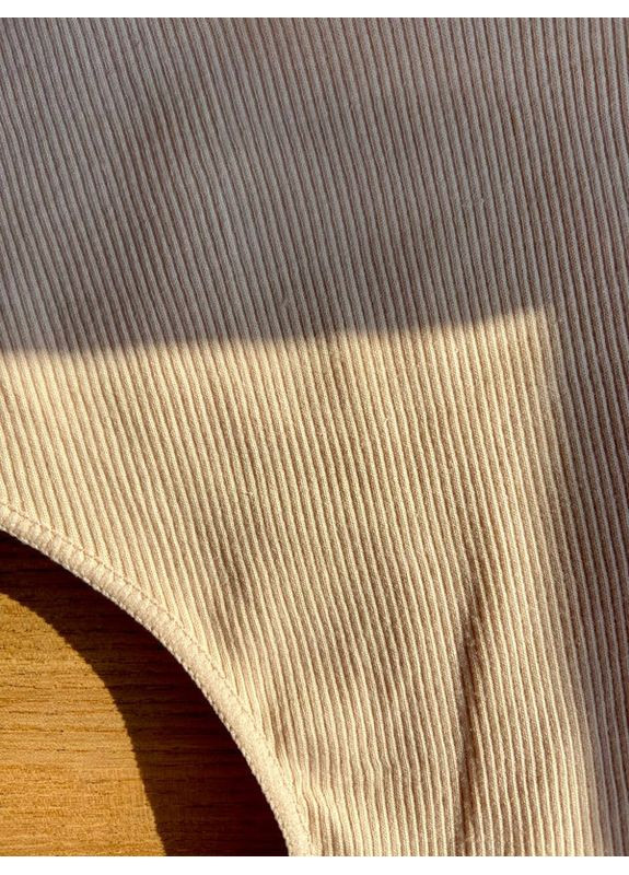 Женские трусы-танга молодежные в рубчик с ластовицей — средняя посадка, эластичные, комфортные No Brand Танга (360804688)