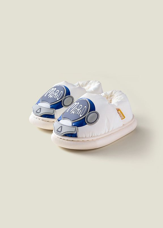 Белые тапочки детские теплые mario ( ) (17546) Qoopixie