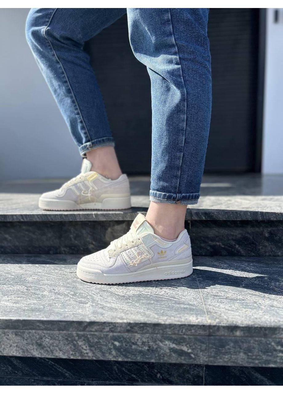 Бежевые демисезонные кроссовки мужские adidas forum 84 low of white адидас форум 84 No Brand
