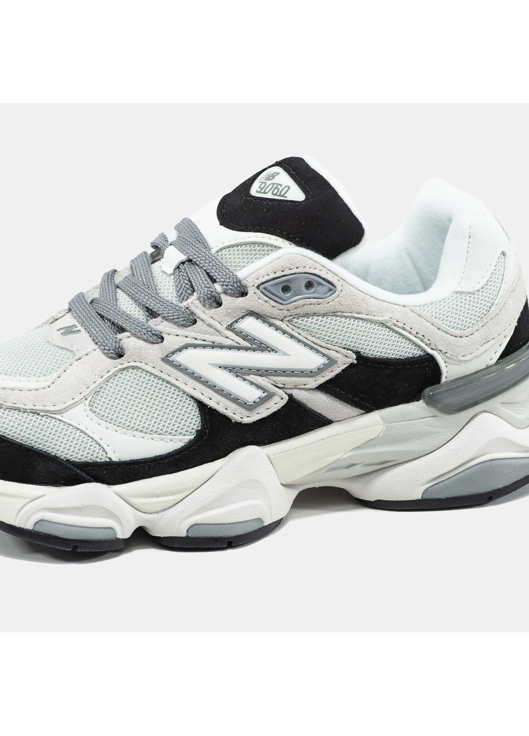 Кроссовки женские и мужские New Balance 9060 White Black | Нью Беланс 9060 белые No Brand белые демисезоны (365704748)