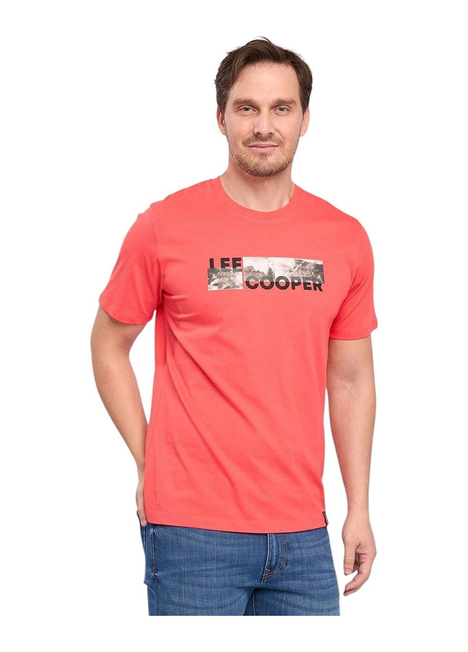 Коралловая футболка мужская Lee Cooper