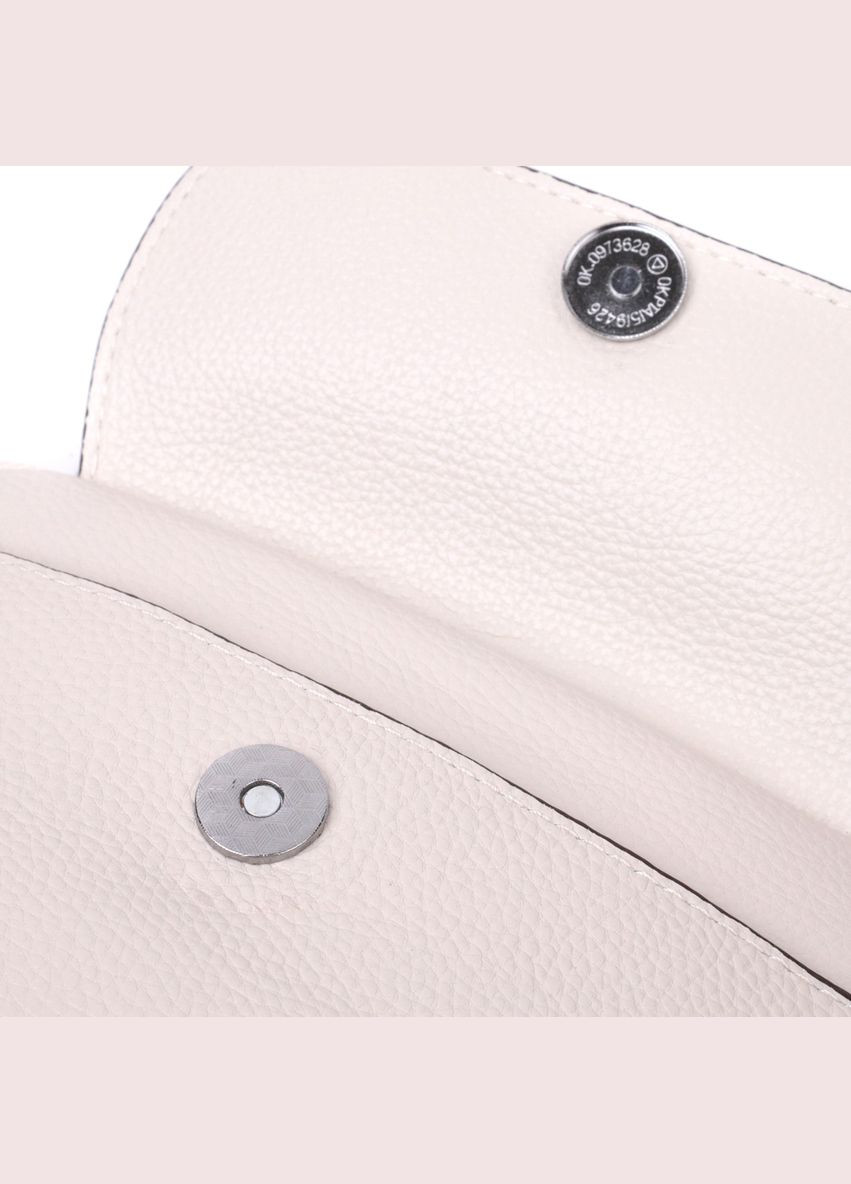 Маленька повсякденна сумка для жінок із натуральної шкіри біла 22323 Vintage (329198903)