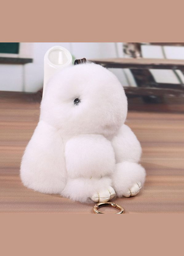 Меховой брелок заяц на сумку рюкзак Кофе с молоком No Brand (301594161)