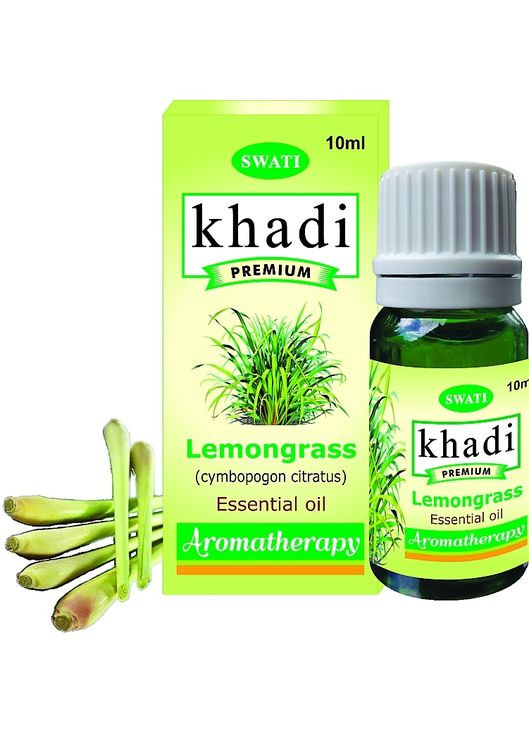 Ефірна олія "Лемонграс" Premium Essential Oil 10ml (1228649-139681) Khadi Swati (368744755)