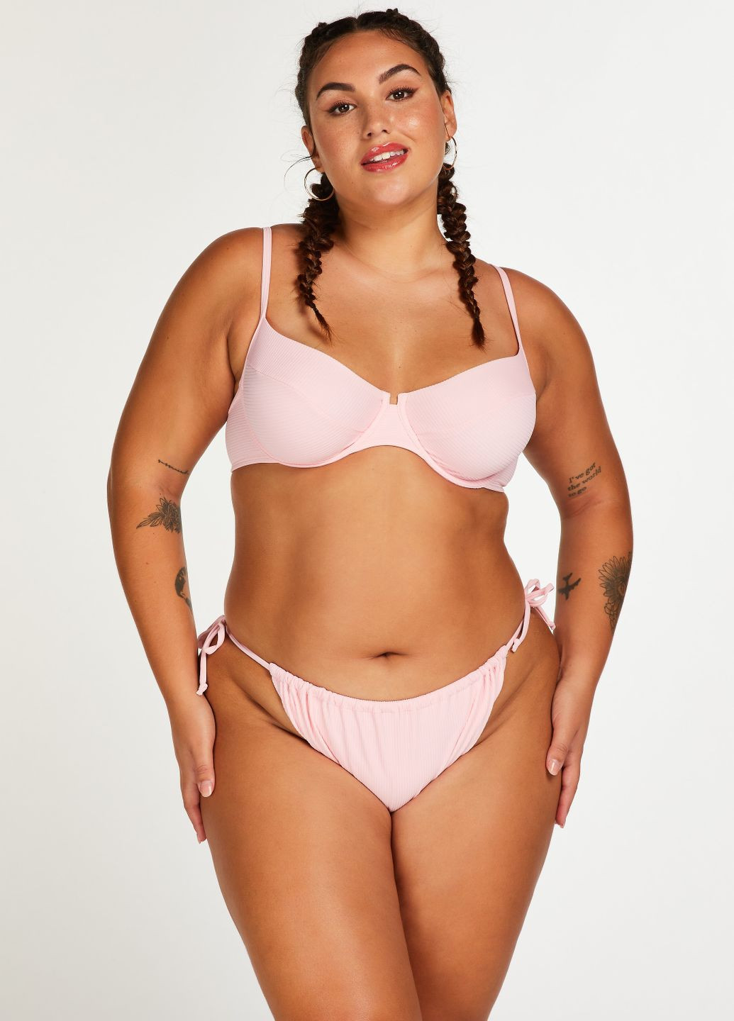 Розовый летний купальник (лиф, трусики) Hunkemoller