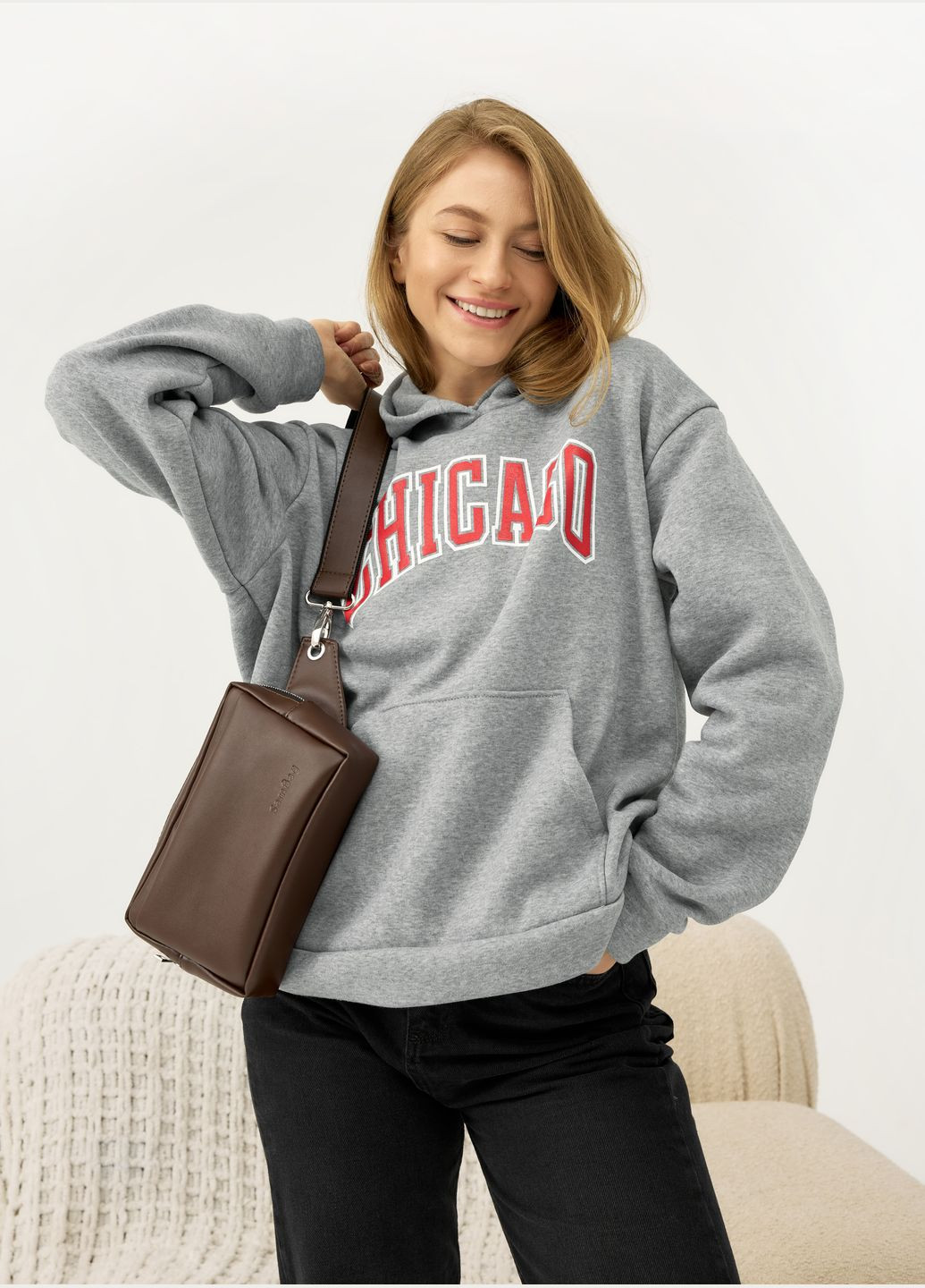 Сумка бананка Harvi шоколад Sambag (326742294)