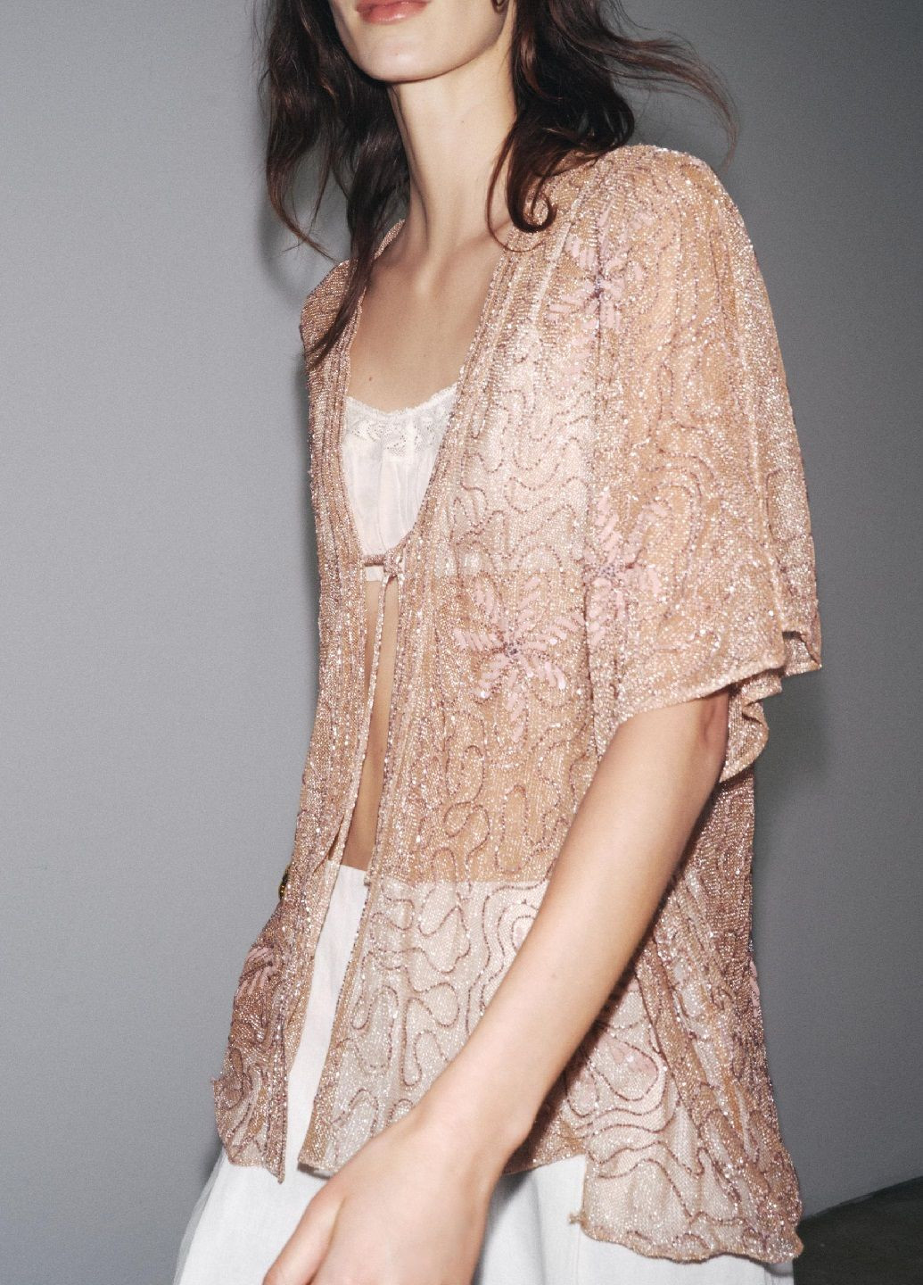 Светло-розовая блуза Zara