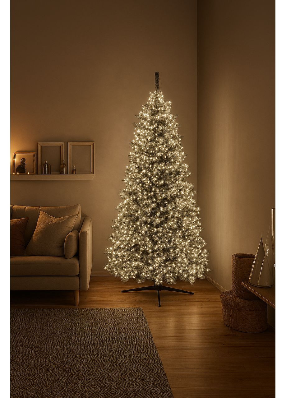 Гирлянда-нить Роса Хвойная лапа 3000 LED 100 метров белая, белый No Brand (369144597)