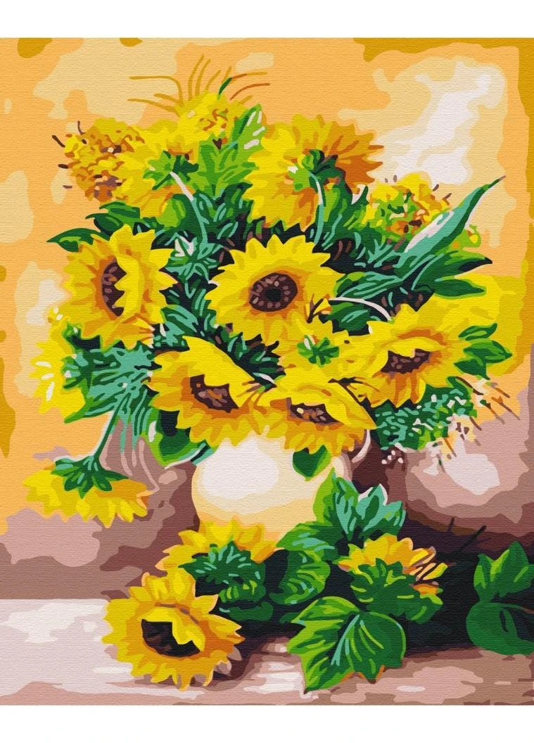 Картина за номерами 40x50см "Букет соняшників" BS66137 Brushme (379358568)